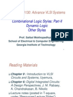 ECE 6130/4130: Advance VLSI Systems: Combinational Logic Styles: Part-II Dynamic Logic Other Styles