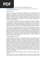 El Círculo de La Corrupción en Los Gobiernos Regionales Del Perú