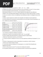 Série D'exercices N°2 - Chimie Cinétique Chimqiue - Bac Mathématiques (2016-2017) MR BARHOUMI Ezedine