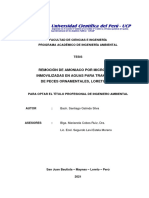 Remocion de Amoniaco Por Microalgas Inmovilizadas en Aguas para Transporte de Peces Ornamentales