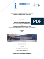 Report On The Regional Training On Sampling and Analysis of BW Cartagena