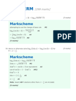 IB Questions Markscheme