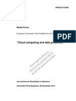 "Cloud Computing and Data Protection": Neelie Kroes