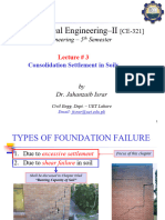 Lecture 3 (Consolidation Settlement)