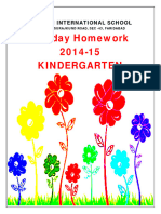 Holiday Homework 2020-21 KINDERGARTEN