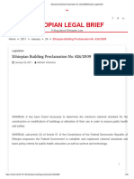 Ethiopian Building Proclamation No. 624 - 2009ethiopian Legal Brief