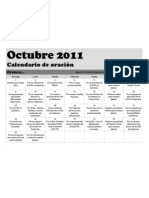 Calendario de Oracion Octubre 2011