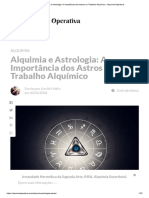 Alquimia e Astrologia - A Importância Dos Astros No Trabalho Alquímico - Alquimia Operativa