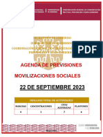 Agenda de Previsiones Del 22 de Septiembre 2023