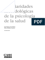 Psicología de La Salud y Calidad de Vida - Módulo 4 - Peculiaridades Metodológicas de La Psicología de La Salud