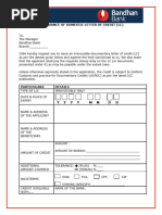 LC Issuance Request Letter