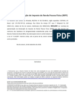 Declaração Isenção de Imposto de Renda