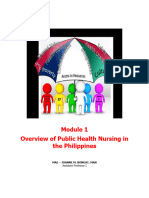 Module 1 Overview of Public Health Nursing in The Philippines