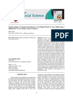 Negative Impact of Unsupervised Exposure To The Digital World: Is Your Child Living A Digital Life? (A Case Study of Asian Countries)