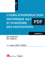 Cours Introduction Historique Droit Histoire Institutions Extrait