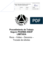 PTS Procedimiento Volteo Desrame y Trozado de Arboles Motosierra Motosierrista