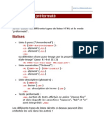 2 - Exercice HTML Listes A Puces Listes Numerotees Listes Descriptives Texte Preform Ate