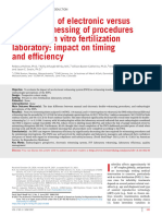 Comparison of Electronic Versus Manual Witnessing of Procedures Within The In&nbsp Vitro Fertilization Laboratory - Impact On Timing and Efficiency