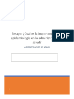 Importancia de La Epidemiologia en La Administracion