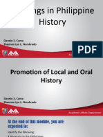 W18-Module 18 Promotion of Local and Ora History - Presentation