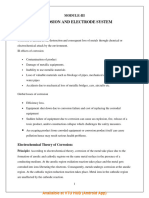 Corrosion and Electrode System: Module-Iii