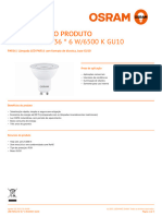 Data Sheet Do Produto Data Sheet Do Produto LED PAR16 50 36 ° 6 W/6500 K GU10