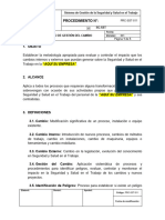 PRC-SST-011 Procedimiento de Gestión Del Cambio