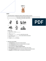 Repaso Gramática y Vocabulario Unit 1