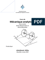 Cours Mécanique Analytique 2022