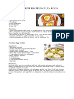 Different Recipes of An Eggs