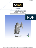 Inlet Manifold Ansys Report