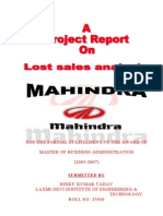 Mahindra Lost Sales Analysis