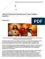 JESUS - YESHUA - YAHUSHUA É UMA FARSA - PARTE 1 - Hebreu Israelita