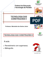 Aulas 15 e 16 - TEC II - 3A - Argamassa