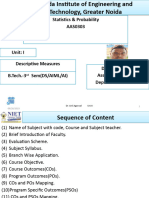 Stat. & Prob-Unit-I