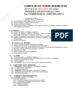 Temario de Competencia para El Segundo Examen Del Cepru Po 2024