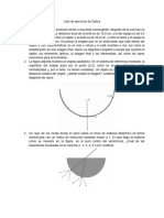 Lista de Ejercicios de Óptica