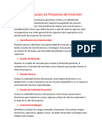 TEMA01 - La Planificación en Proyectos de Inversión