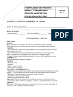 Práct. 1 FABRICACION DE MOLDE Y VACIADO DE ALUMINIO