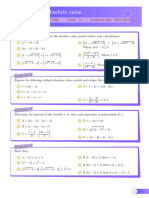 Absolute Value Worksheet