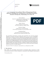 L Orthogonal Array-Based Three-Dimensional Finite Element Modeling For Cutting Force and Chip Formation Analysis During Dry Machining of Ti - 6Al-4V