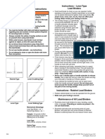 Load Binder Warnings and Application Instructions Warning Instructions - Lever Type Load Binders