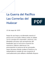 La Guerra Del Pacífico Las Correrías Del Huáscar