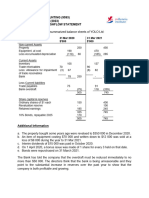 Cash Flow Statements Interim Check 1 Yolo LTD Question and Answer