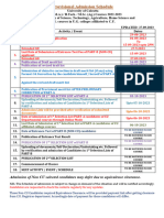 Admission Schedule