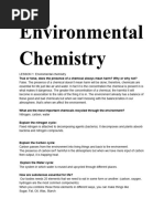 Environmental Chemistry - Grade 9