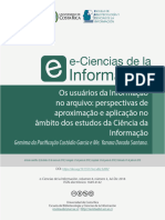 Os Usuários Da Informação No Arquivo - Perspectivas de Aproximação e Aplicação No Âmbito Dos Estudos Da CI