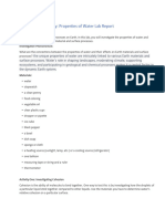 Groundwater Lab Report