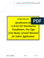 Kahramaa Transformer Specifications 2011