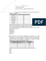 Questões Tendência Central - 1 Anos